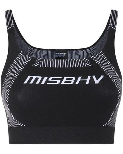 MISBHV Logo-printed Performance Sport Bra - Black