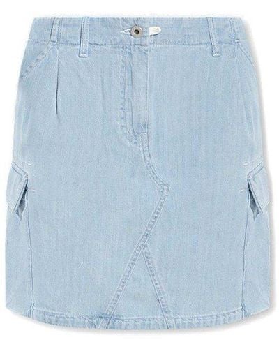KENZO Cargo Pockets Denim Skirt - Blue