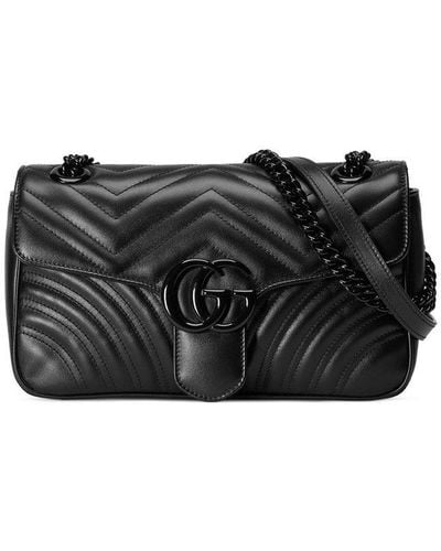 Gucci GG Marmont Quilted Leather Bag - Black