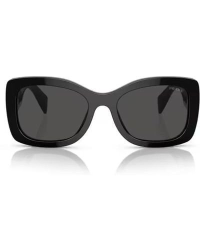 Prada Rectangular Frame Sunglasses - Black