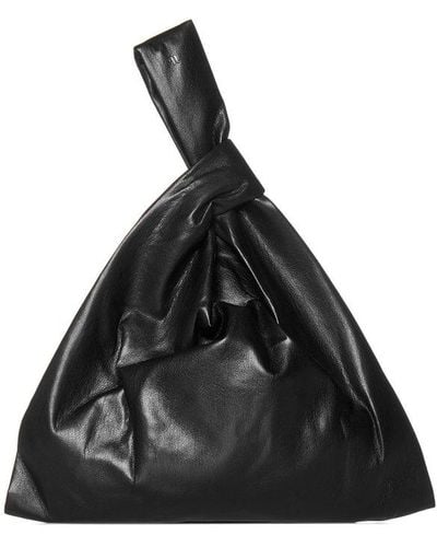 Nanushka Knot-detailed Top Handle Bag - Black