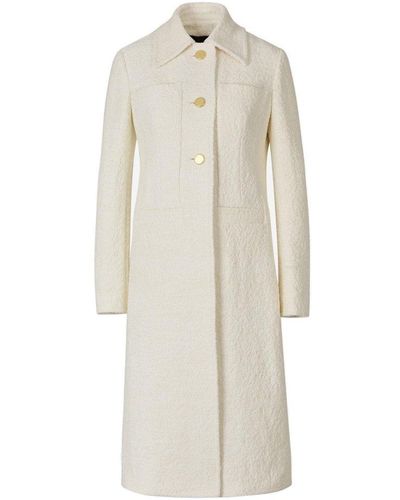 Proenza Schouler Tweed Coat Buttons - White