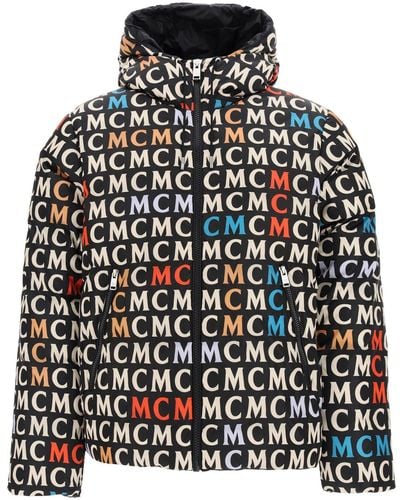 MCM Logo Print Quilted Jacket - Black