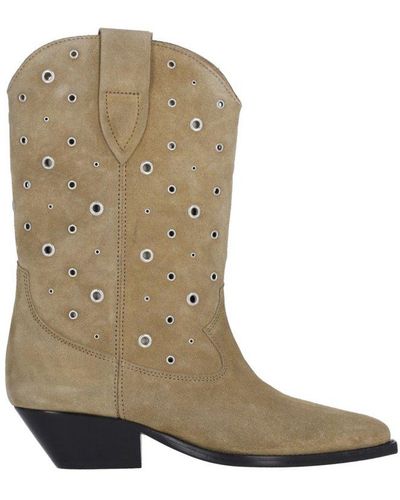 Isabel Marant Duerto Pointed-toe Boots - Natural