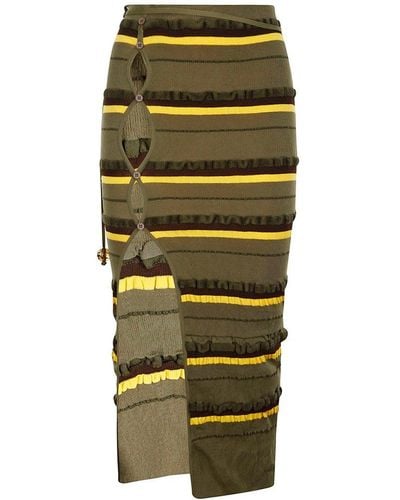 Jacquemus Green 'concha' Pencil Skirt