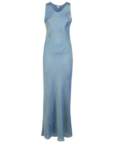 Aspesi Sleeveless Crewneck Maxi Dress - Blue