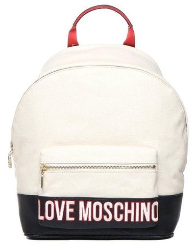 Love Moschino Love Backpack With Logo - White