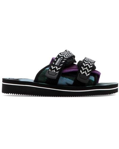 Suicoke X Missoni Zigzag-strap Open Toe Sandals - Black