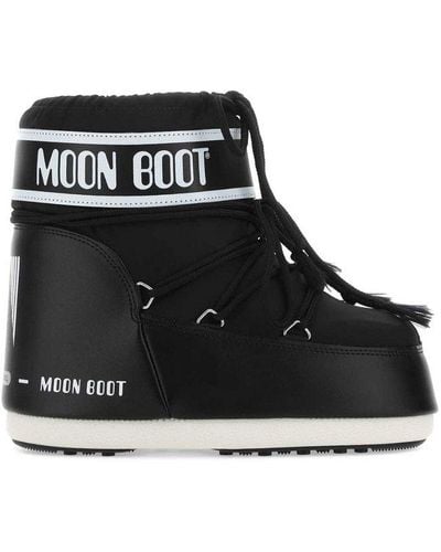 Moon Boot Icon Low 2 Lace-up Nylon Snow Boots - Black