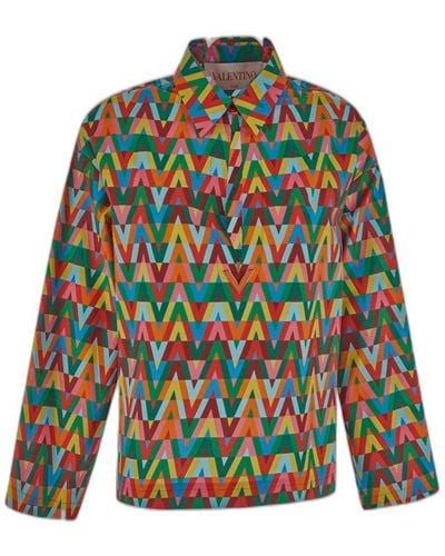 Valentino All-over Printed Long-sleeved Blouse - Multicolour