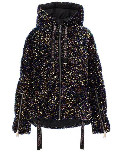 Khrisjoy Night Sequinned Quilted Jacket - Black