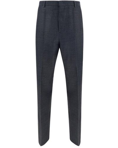 Valentino High Waist Straight Leg Trousers - Blue