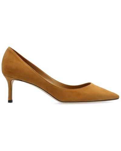 Jimmy Choo Romy 60 Pointed-toe Court Shoes - Brown