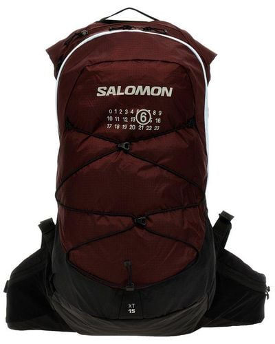 MM6 by Maison Martin Margiela X Salomon Numbers Printed Backpack - Red