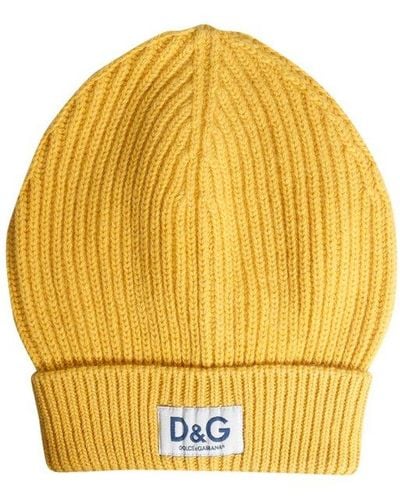 Dolce & Gabbana Knitted Hat - Yellow