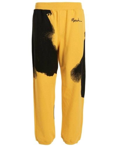 Moschino Graphic-printed Elasticated Waist Track Trousers - Yellow