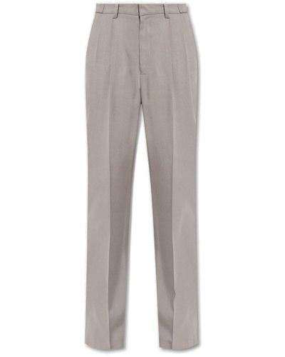 MISBHV Pleated Front Tailored Trousers - Grey