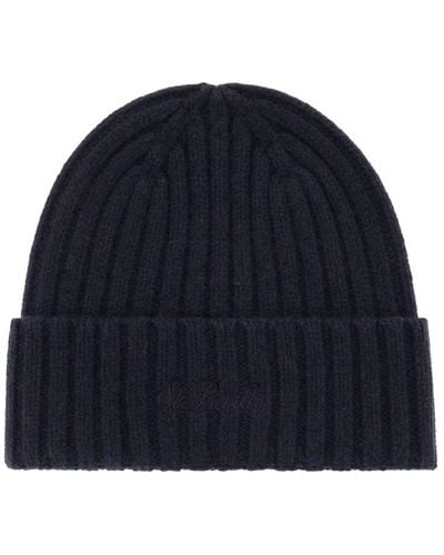 Mc2 Saint Barth Wool Hat With Embroidery - Blue