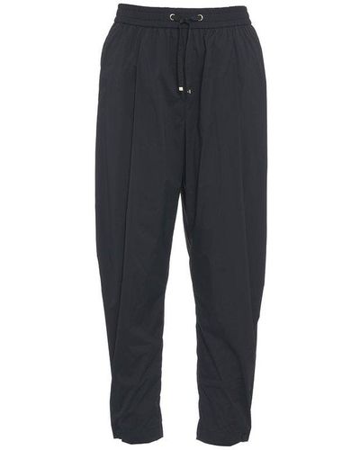 Herno Lightweight Drawstring Cropped Trousers - Blue