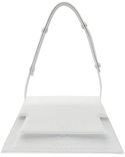 Marni Foldover Top Shoulder Bag - White