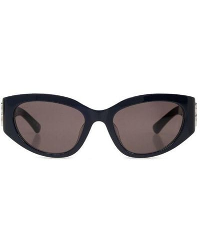 Balenciaga Bossy Round-frame Sunglasses - Black
