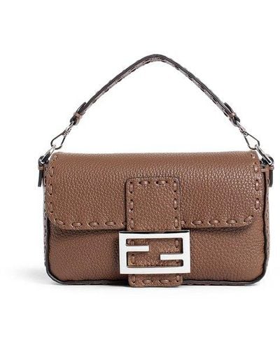 Fendi Baguette Mini Shoulder Bag - Brown