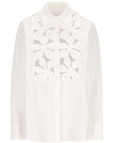 Valentino Embroidered Compact Shirt - White