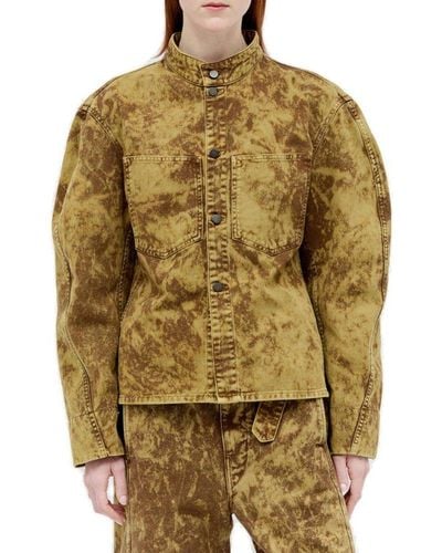 Lemaire Balloon Sleeved Jacket - Brown