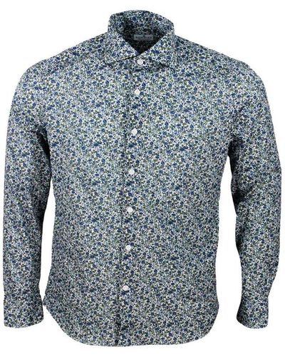 Sonrisa Floral-printed Button-up Shirt - Blue