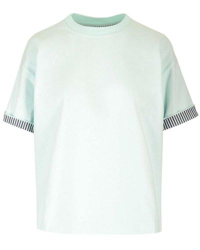 Bottega Veneta Double Layer Striped T-shirt - Blue