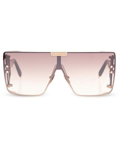 BALMAIN EYEWEAR Wonder Boy Oversized Square Frame Sunglasses - Pink