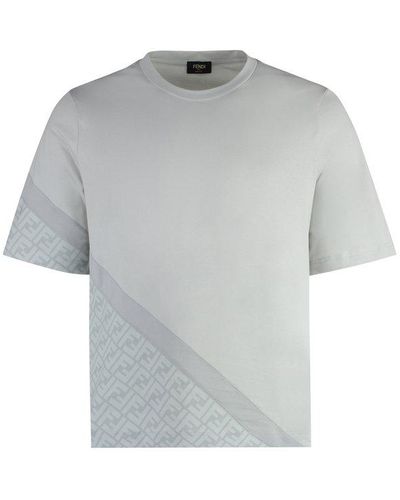 Fendi Crewneck Short-sleeved T-shirt - White