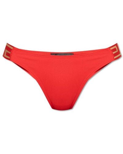 Versace Greca-border Triangle Bikini Top - Red