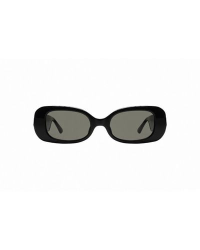 Linda Farrow Lola Rectangular Frame Sunglasses - Black