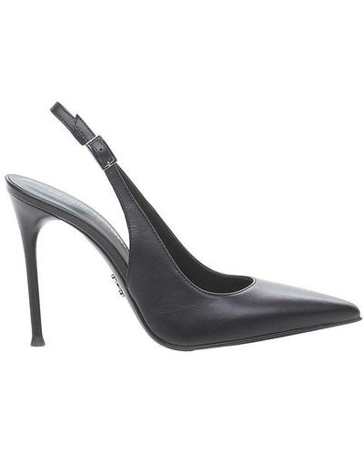 Sergio Levantesi Laury 4 Pointed-toe Slingback Court Shoes - Black