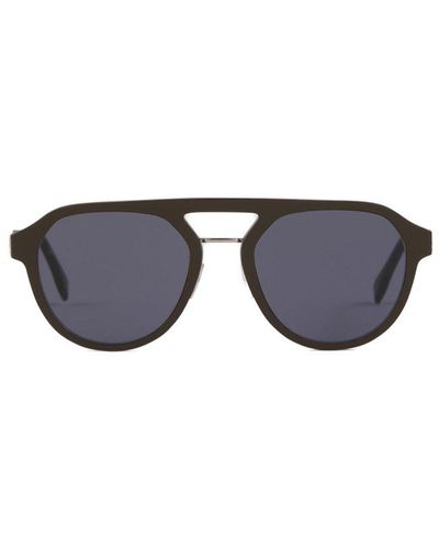Fendi Aviator Frame Sunglasses - Gray