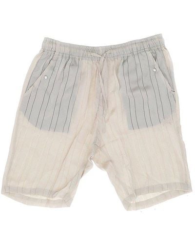 Needles Butterfly Patterned Drawstring Shorts - Gray
