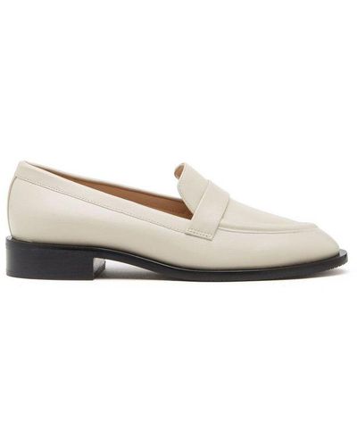 Stuart Weitzman Palmer Sleek Loafers - White