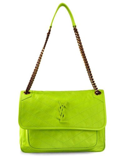 Saint Laurent Niki Chain-linked Medium Shoulder Bag - Green