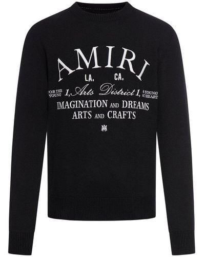 Amiri Arts District Logo Embroidered Sweater - Black