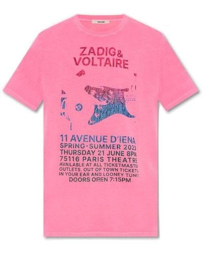 Zadig & Voltaire 'tommy' T-shirt - Pink