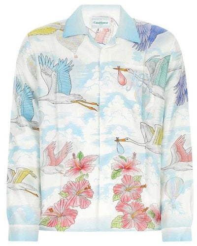 Casablancabrand Graphic Printed Long-sleeved Shirt - Multicolor