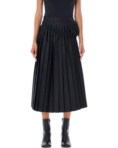 MM6 by Maison Martin Margiela Pleated Skirt - Black
