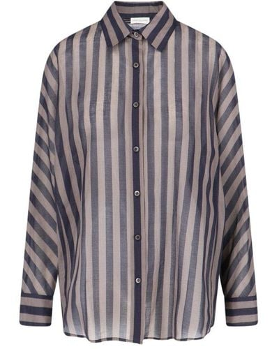 Dries Van Noten Striped Button-up Shirt - Grey