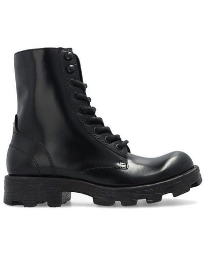 DIESEL D-hammer Bt W Lace-up Combat Boots - Black