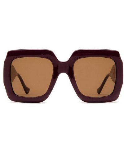 Gucci Square Frame Sunglasses - Brown
