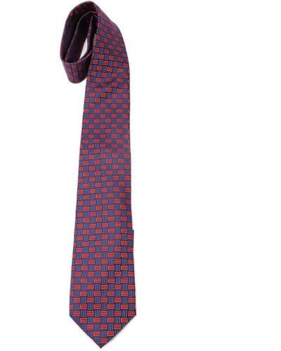 Etro Motif Jacquard Tie - Purple