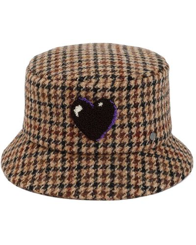 Maison Michel Axel Dogtooth Hat - Brown