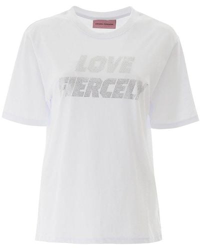 Chiara Ferragni Love Fiercely T-shirt - White