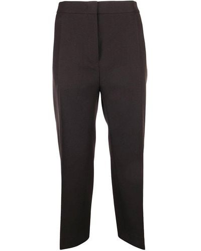 Jil Sander High Waisted Cropped Pants - Black